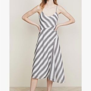 Theory Womens Athens Striped A-line Dress, Black, New no tags